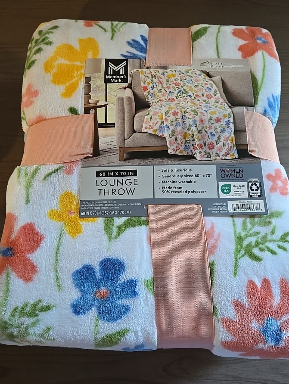 Member's Mark Floral Lounge Throw Blanket - Multicolor